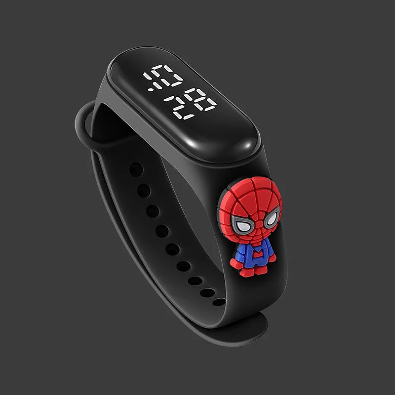 Disney Stitch LED Waterproof Kids Digital Watch Spiderman Hulk Children Watch Sports Touch Electronic Watch Kids Gifts