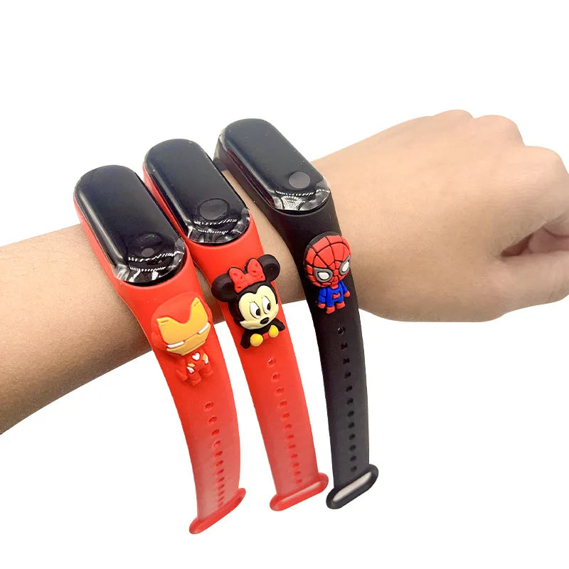 Disney Stitch LED Waterproof Kids Digital Watch Spiderman Hulk Children Watch Sports Touch Electronic Watch Kids Gifts