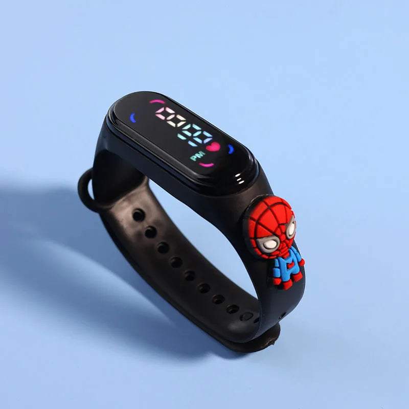 Disney Stitch LED Waterproof Kids Digital Watch Spiderman Hulk Children Watch Sports Touch Electronic Watch Kids Gifts