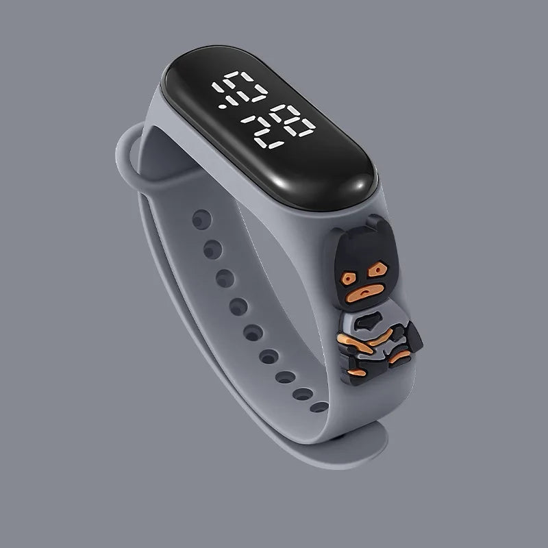Disney Stitch LED Waterproof Kids Digital Watch Spiderman Hulk Children Watch Sports Touch Electronic Watch Kids Gifts