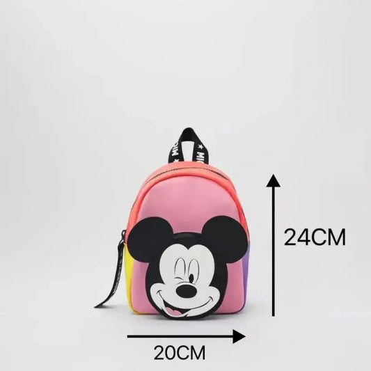 Sac à dos en toile Mickey Mouse mignon et dessiné mode pour femmes, sac d'école Minnie à grande capacité, mochila pour filles