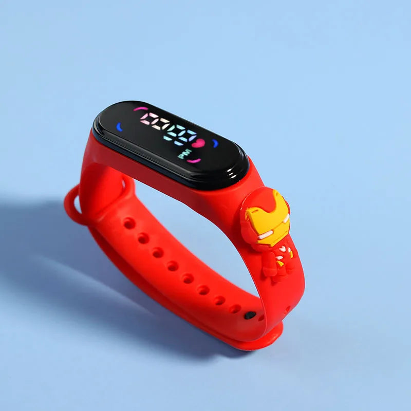 Disney Stitch LED Waterproof Kids Digital Watch Spiderman Hulk Children Watch Sports Touch Electronic Watch Kids Gifts