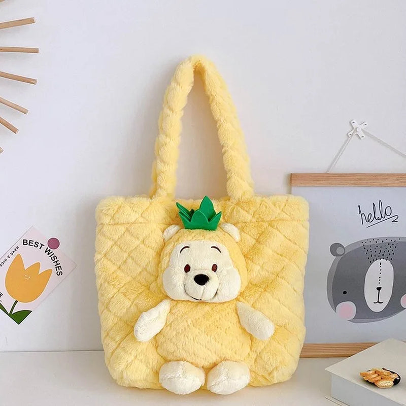 Disney Anime Lilo & Stitch Toy Kawaii Messenger Bag Girl Heart Handbag Stitch Doll Children Cartoon Soft Sweetheart Shoulder Bag