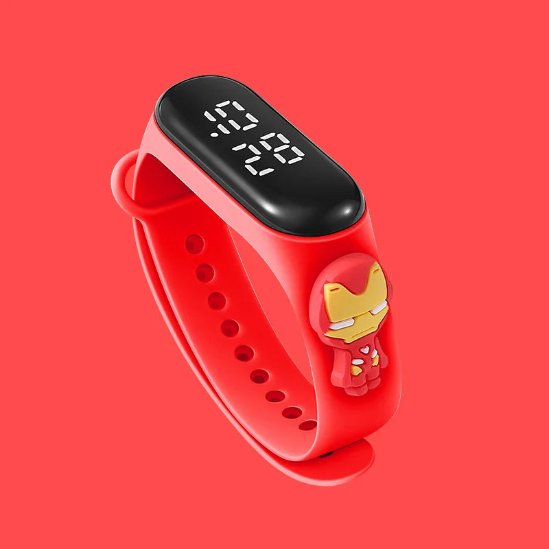 Disney Stitch LED Waterproof Kids Digital Watch Spiderman Hulk Children Watch Sports Touch Electronic Watch Kids Gifts