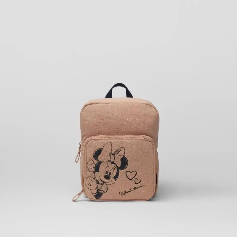 Sac à dos en toile Mickey Mouse mignon et dessiné mode pour femmes, sac d'école Minnie à grande capacité, mochila pour filles