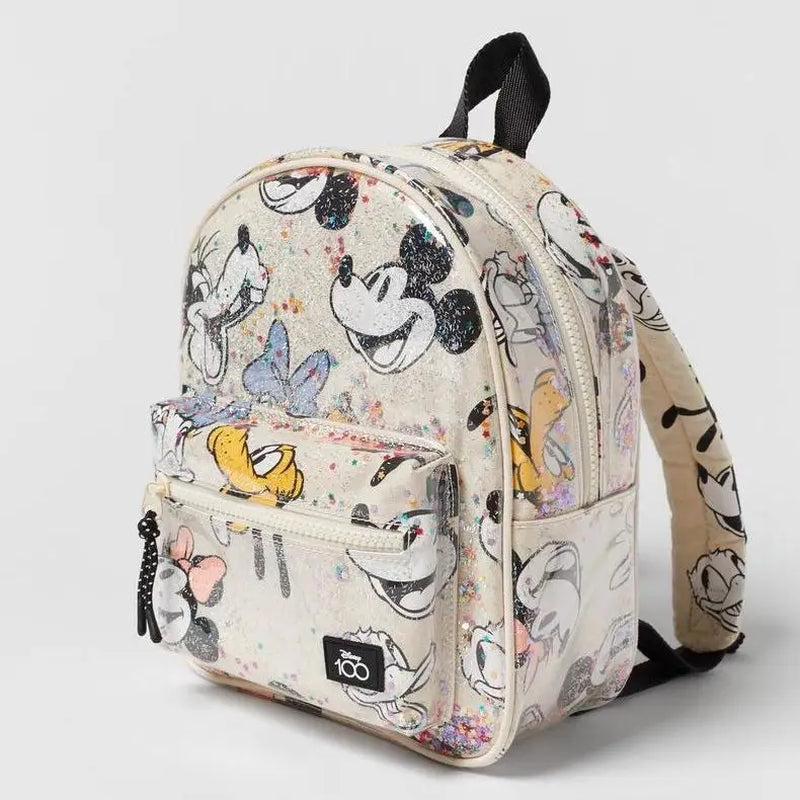 Sac à dos en toile Mickey Mouse mignon et dessiné mode pour femmes, sac d'école Minnie à grande capacité, mochila pour filles