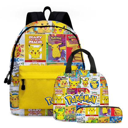 Pokemon School Bags Backpacks Pikachu Anime Figures Kids Bags Big Capacity Travel Bag Girls Boys Christmas Gifts Toys