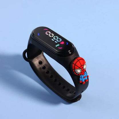 Disney Stitch LED Waterproof Kids Digital Watch Spiderman Hulk Children Watch Sports Touch Electronic Watch Kids Gifts