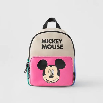 Sac à dos en toile Mickey Mouse mignon et dessiné mode pour femmes, sac d'école Minnie à grande capacité, mochila pour filles