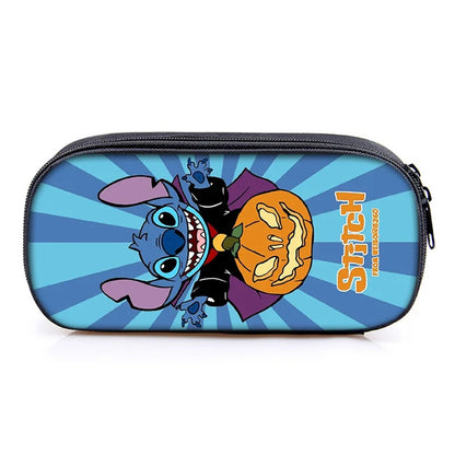 Lilo and Stitch Theme Pencil Bag Nylon Pencil Case Children Black to School Supplies High Quality Stationery Set