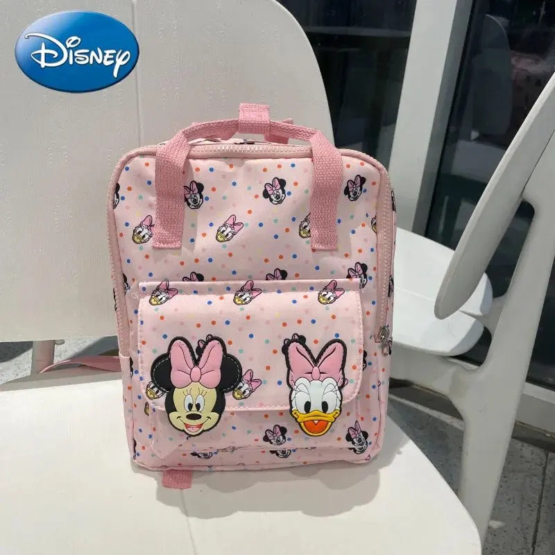 Sac à dos en toile Mickey Mouse mignon et dessiné mode pour femmes, sac d'école Minnie à grande capacité, mochila pour filles