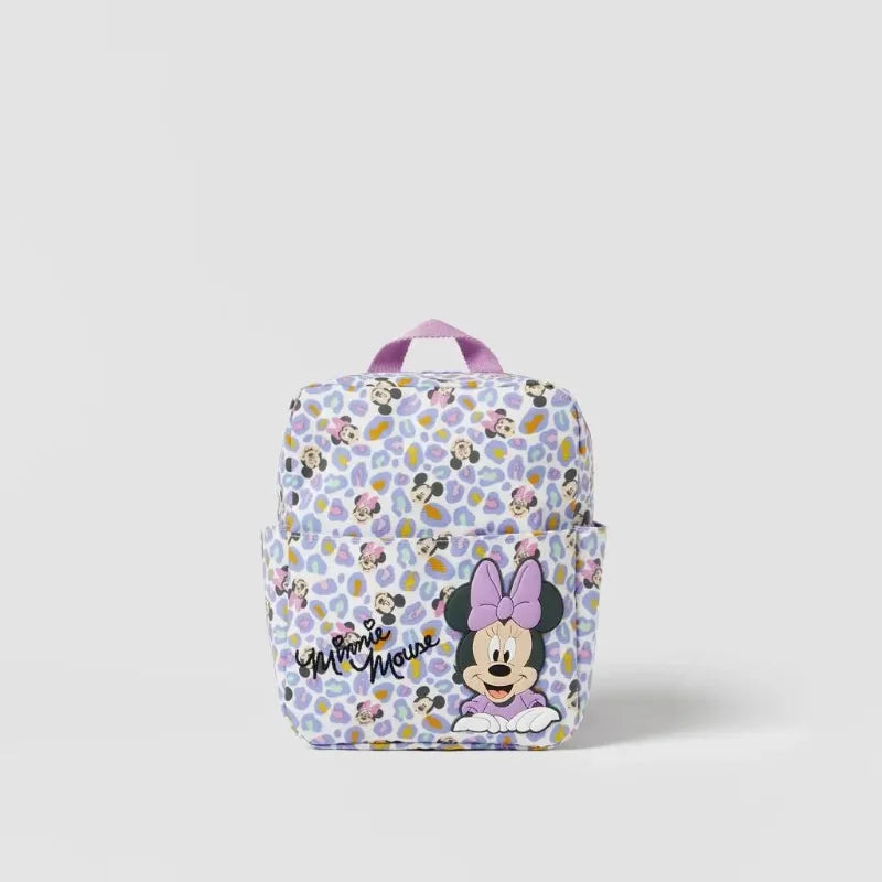 Sac à dos en toile Mickey Mouse mignon et dessiné mode pour femmes, sac d'école Minnie à grande capacité, mochila pour filles