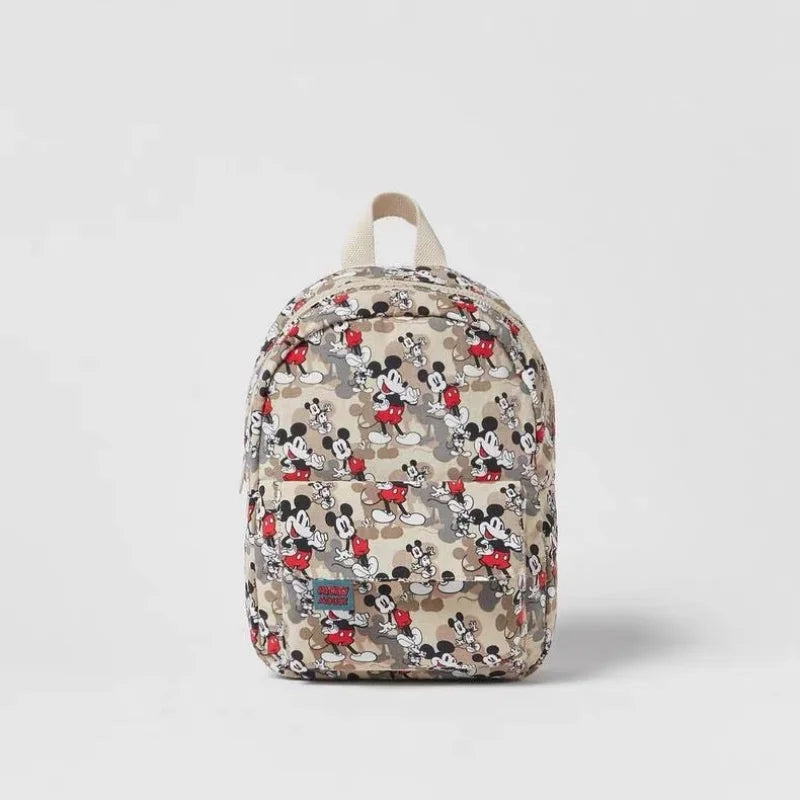 Sac à dos en toile Mickey Mouse mignon et dessiné mode pour femmes, sac d'école Minnie à grande capacité, mochila pour filles