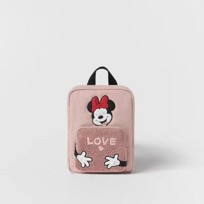 Sac à dos en toile Mickey Mouse mignon et dessiné mode pour femmes, sac d'école Minnie à grande capacité, mochila pour filles