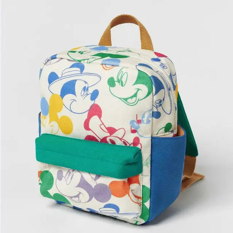 Sac à dos en toile Mickey Mouse mignon et dessiné mode pour femmes, sac d'école Minnie à grande capacité, mochila pour filles