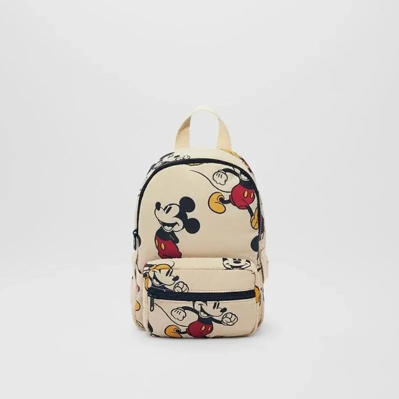 Sac à dos en toile Mickey Mouse mignon et dessiné mode pour femmes, sac d'école Minnie à grande capacité, mochila pour filles