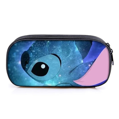 Lilo and Stitch Theme Pencil Bag Nylon Pencil Case Children Black to School Supplies High Quality Stationery Set