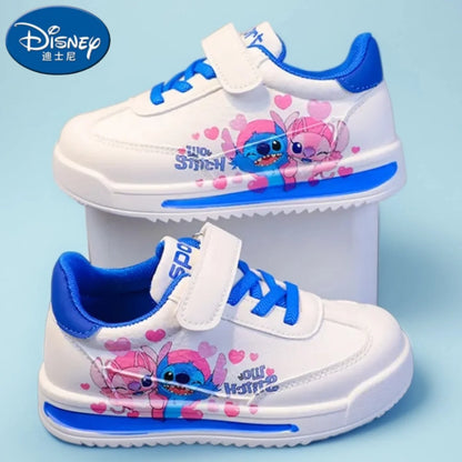 Kawaii Stitch Sport Shoes Disney Stitch & Angel Tennis Shoes Children Casual Sneakers Boy and Girl Stitch Basket Shoes Best Gift