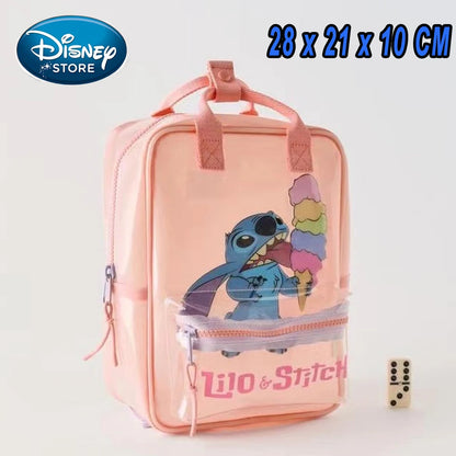 New Disney Plush Backpack Ins Japanese Blue Stitch Funny Cartoon Large-Capacity Student Backpack Kindergarten Bag Child Gift