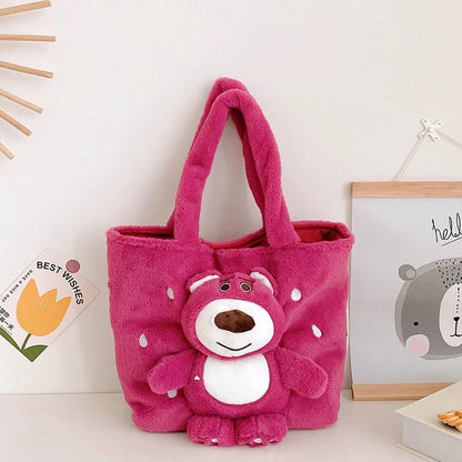 Disney Anime Lilo & Stitch Toy Kawaii Messenger Bag Girl Heart Handbag Stitch Doll Children Cartoon Soft Sweetheart Shoulder Bag