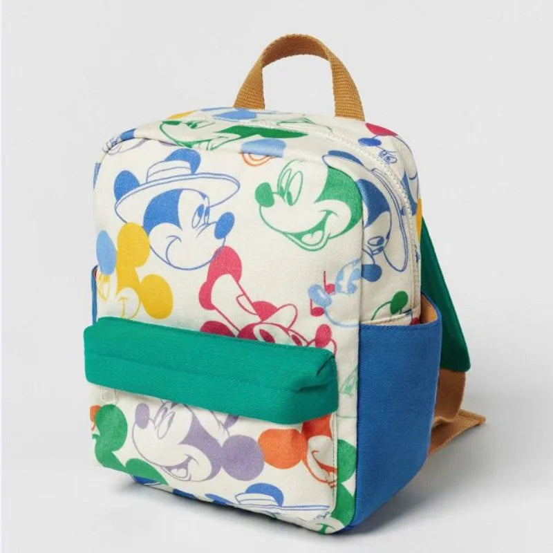 Sac à dos en toile Mickey Mouse mignon et dessiné mode pour femmes, sac d'école Minnie à grande capacité, mochila pour filles