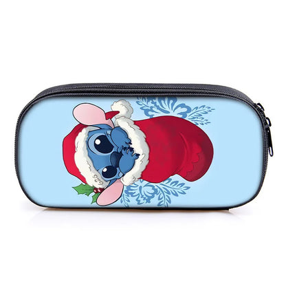 Lilo and Stitch Theme Pencil Bag Nylon Pencil Case Children Black to School Supplies High Quality Stationery Set