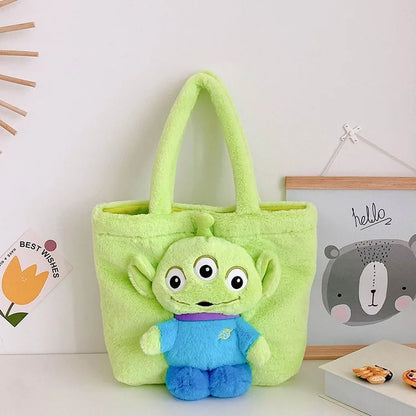 Disney Anime Lilo & Stitch Toy Kawaii Messenger Bag Girl Heart Handbag Stitch Doll Children Cartoon Soft Sweetheart Shoulder Bag