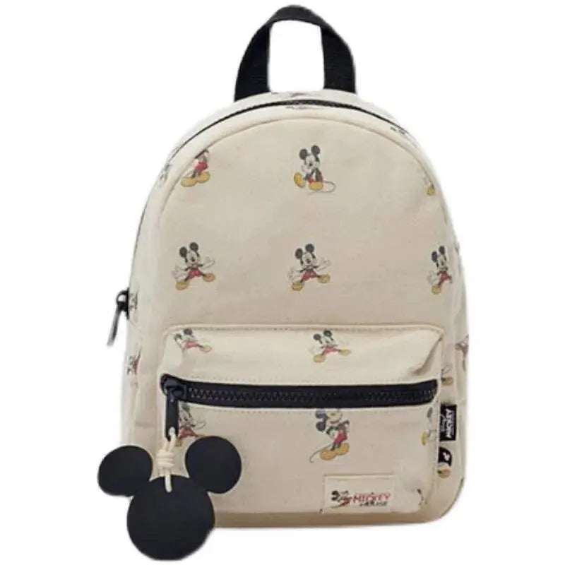 Sac à dos en toile Mickey Mouse mignon et dessiné mode pour femmes, sac d'école Minnie à grande capacité, mochila pour filles