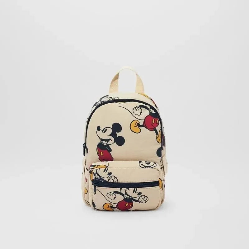 Sac à dos en toile Mickey Mouse mignon et dessiné mode pour femmes, sac d'école Minnie à grande capacité, mochila pour filles