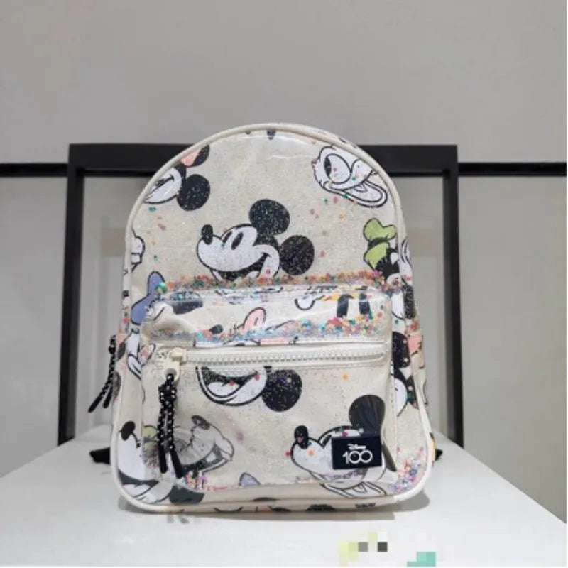 Sac à dos en toile Mickey Mouse mignon et dessiné mode pour femmes, sac d'école Minnie à grande capacité, mochila pour filles