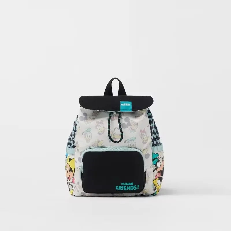 Sac à dos en toile Mickey Mouse mignon et dessiné mode pour femmes, sac d'école Minnie à grande capacité, mochila pour filles