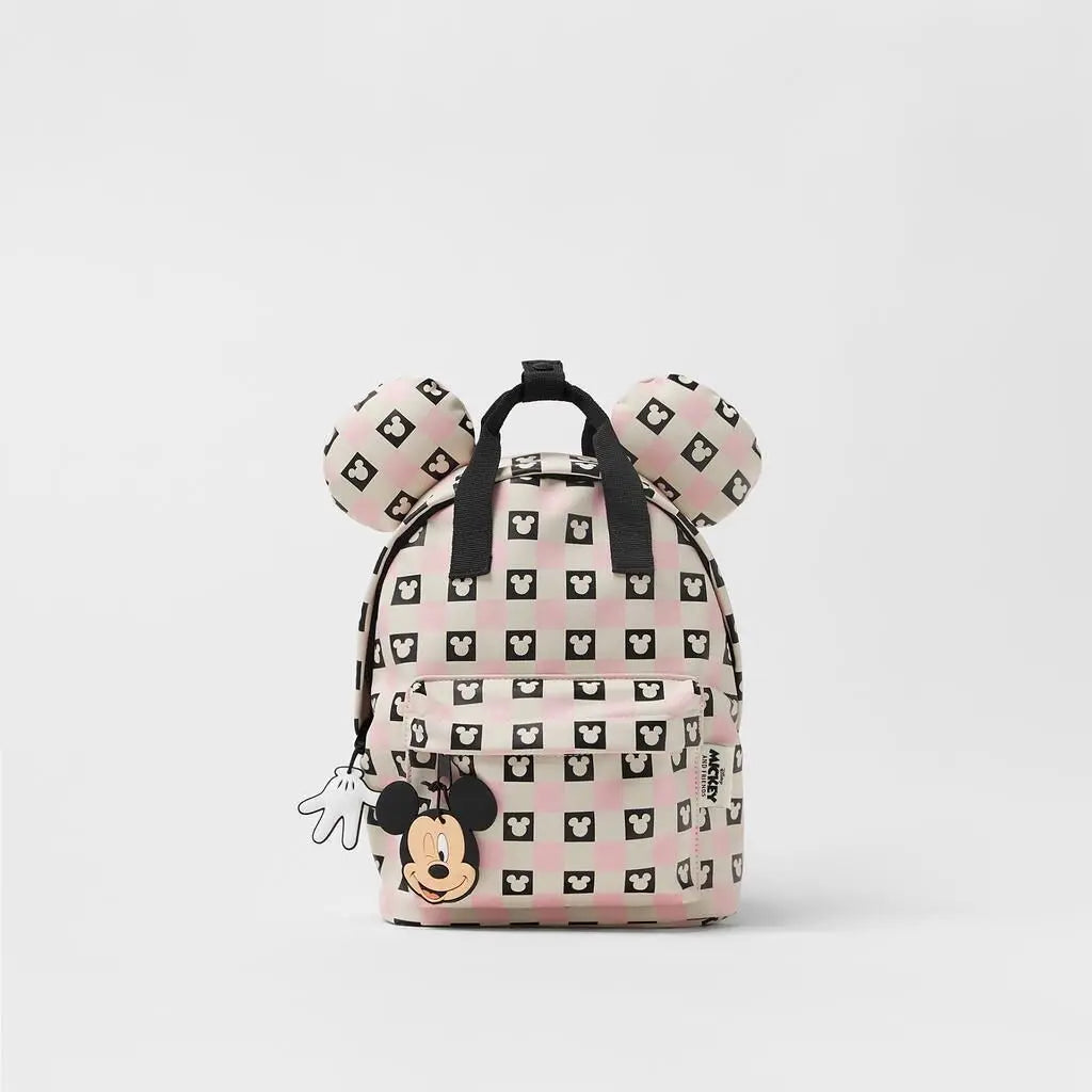 Sac à dos en toile Mickey Mouse mignon et dessiné mode pour femmes, sac d'école Minnie à grande capacité, mochila pour filles