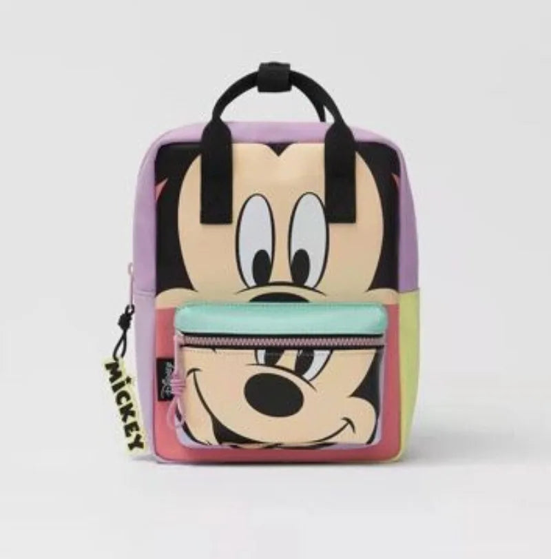 Sac à dos en toile Mickey Mouse mignon et dessiné mode pour femmes, sac d'école Minnie à grande capacité, mochila pour filles