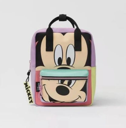 Sac à dos en toile Mickey Mouse mignon et dessiné mode pour femmes, sac d'école Minnie à grande capacité, mochila pour filles