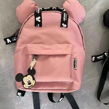 Sac à dos en toile Mickey Mouse mignon et dessiné mode pour femmes, sac d'école Minnie à grande capacité, mochila pour filles