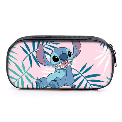 Lilo and Stitch Theme Pencil Bag Nylon Pencil Case Children Black to School Supplies High Quality Stationery Set