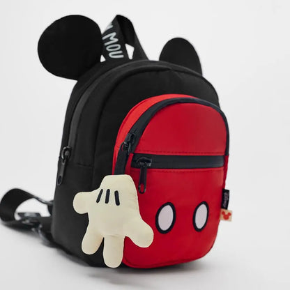 Sac à dos en toile Mickey Mouse mignon et dessiné mode pour femmes, sac d'école Minnie à grande capacité, mochila pour filles