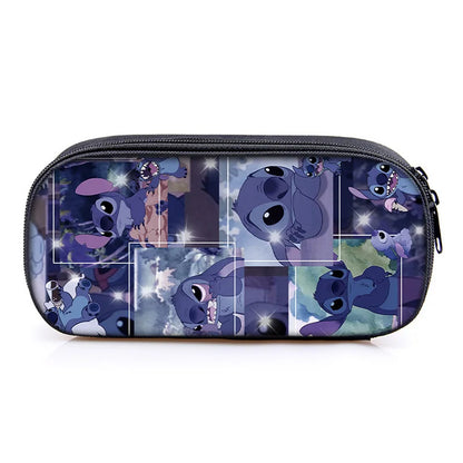 Lilo and Stitch Theme Pencil Bag Nylon Pencil Case Children Black to School Supplies High Quality Stationery Set